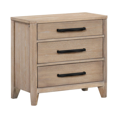 Glazier 3 Drawer Nightstand With USB/C Port