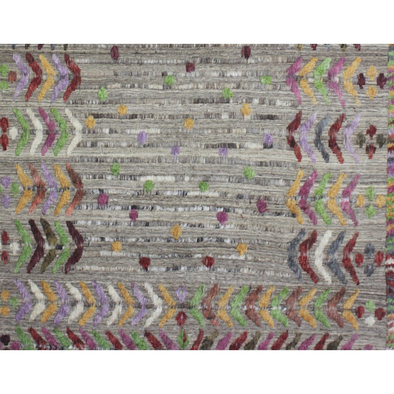 Geometric Hand Knotted 207cm X 303cm Area Rug