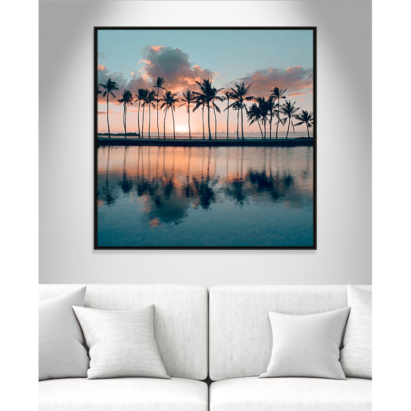 «Big Island Palms» par Danita Delimont, H 41,5 po x l 41,5 po x P 2 po, Espresso