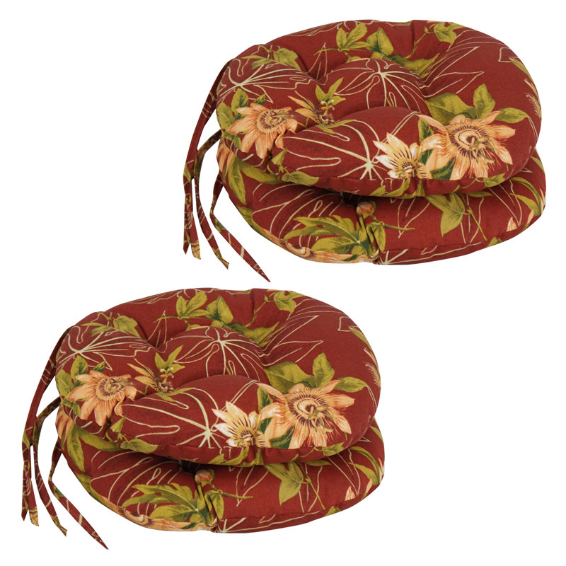 Outdoor 3.5'' Dining Chair Seat Cushion, Passion Ruby