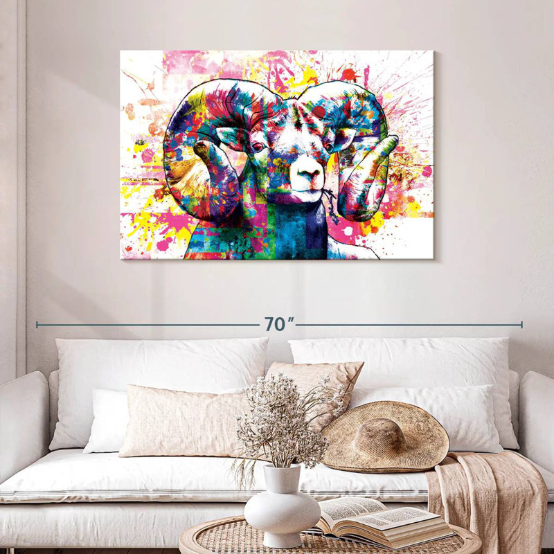 Brampt Ram Paint Splash, 30" H x 45" W