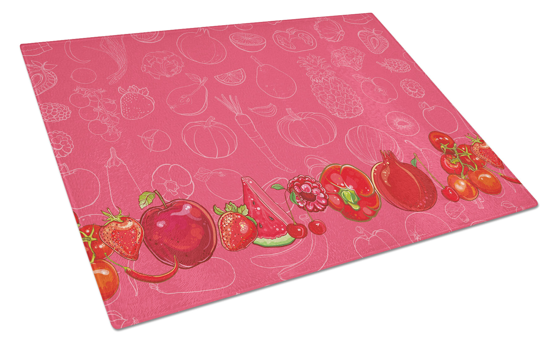 Fruit Large Tempered Glass Cutting Board