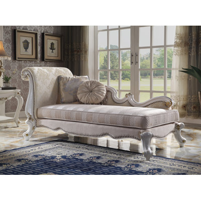 Chaise longue en tissu avec 2 coussins