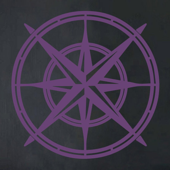 Non-Wall Damaging Wall Decal, 30" H x 30" W x 0.01" D, Violet