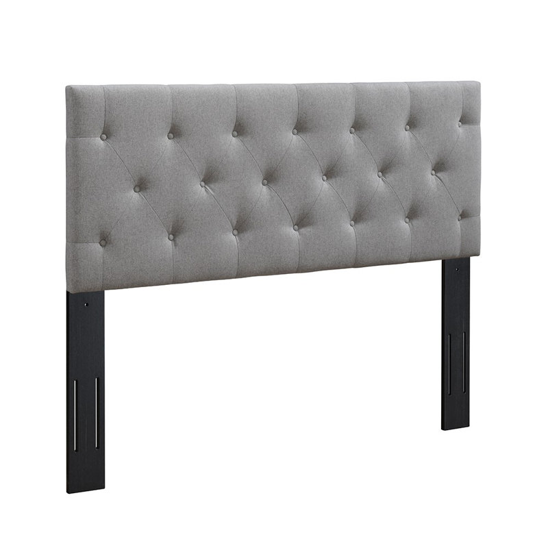 Bruegman Upholstered Headboard, Silver Gray, Queen