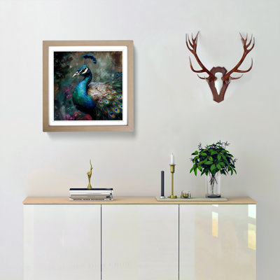 Peacock Impressionism - Framed Print
