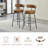 Swivel Counter Height Bar Stools,29" Modern Upholstered Faux Leather Barstools With Metal Legs,bar Chairs For Kitchen Island,brown Set Of 2