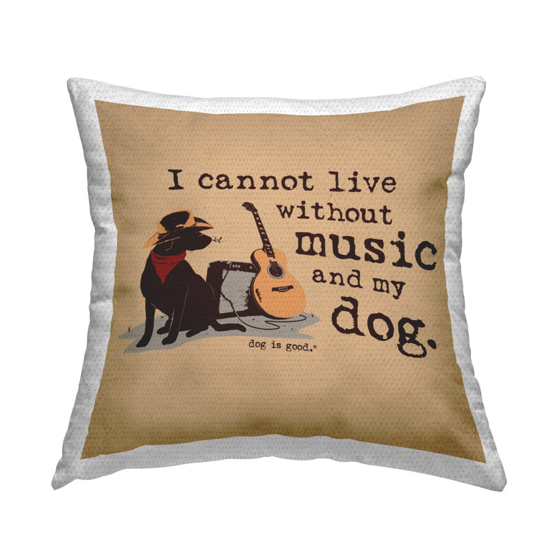 Coussin extérieur Music & My Dog