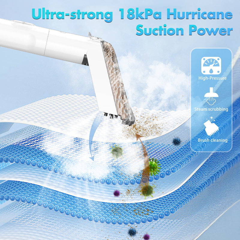 OMESER Portable Steam Deep Cleaner with Sterilize for Carpet Upholstery Spot, 18Kpa/1650W