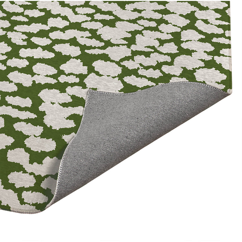 Tapis de cuisine à profil bas Animal Splat, Vert olive, Rectangle 5 pi x 7 pi