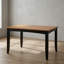 Cherry And Black Finish Asian Rubberwood Square 7 Piece Dining Set With Butterfly Leaf And 6 Slatted Back Chairs