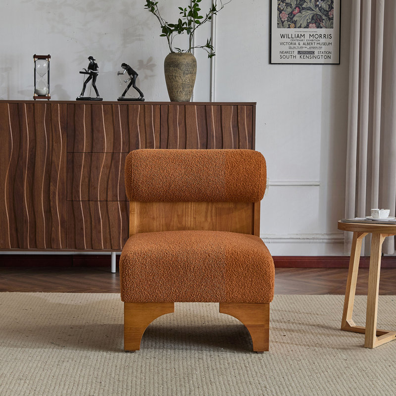 Méridienne Boucle avec structure en bois massif et dossier roulé, revêtement doux et durable Boucle