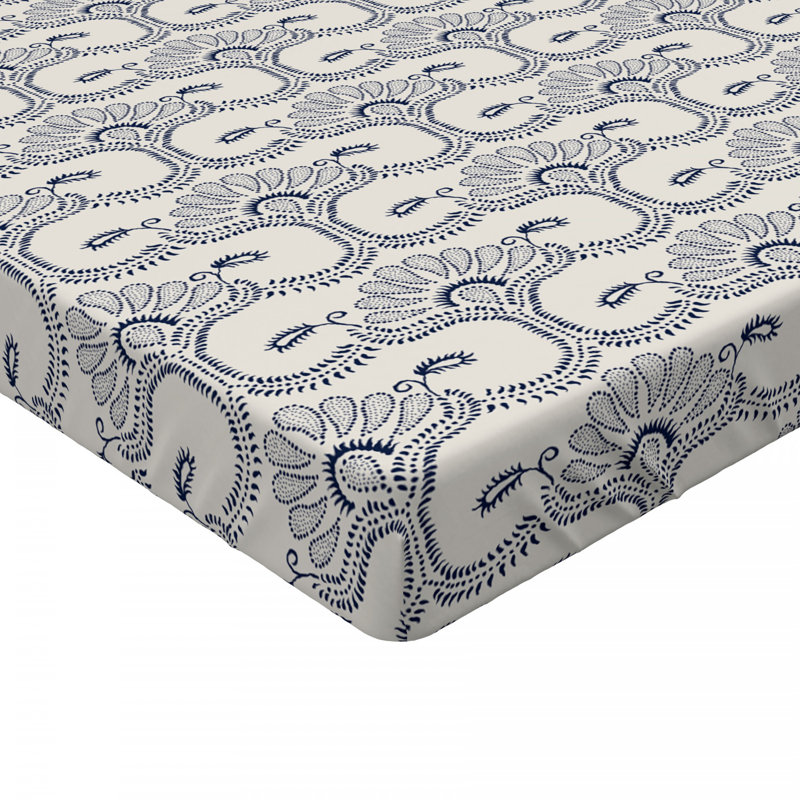 Microfiber Paisley Fitted Sheet, Twin XL Fitted Sheet