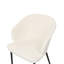 Weatherhill 43cm H Polyester Blend Upholstered Metal Full Back Side Chair in Off White