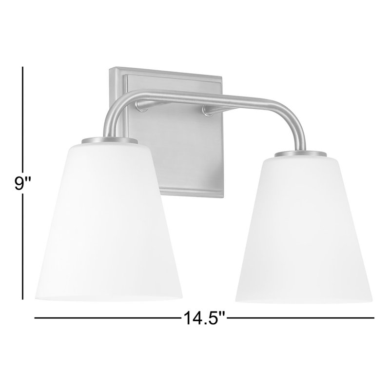 Éclairage pour meuble-lavabo à intensité variable à 2 lumières Crete, Laiton vieilli