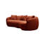 Style Mid-Century incurvé, bouclé, orange, pour chambre à coucher, bureau, appartement, salon spacieux en tissu confortable, bureau-1275516000