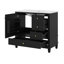36" Bathroom Vanity With Ceramic Sink, 3 Drawers & Cabinet With Shelves-116117429