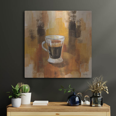  'Abstract Coffee 4' by Silvia Vassileva Metal Wall Art, 24" x 24"