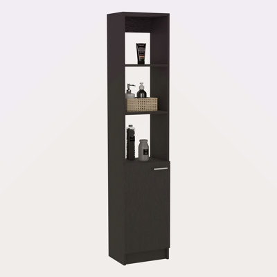 Armoire à linge Emmett, deux tablettes intérieures