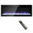 50 Inch Recessed Ultra Thin Tempered Glass Front Wall Mounted Electric Fireplace With Remote And Multi Color Flame & Emberbed, LED Light Heater