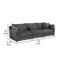 Canapé modulaire rembourré 3 pièces Saraelizabeth