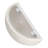 1-light White Ceramic Half Moon Wall Sconce-Damp Rated