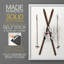 Skis rétro - reproduction encadrée de qualité supérieure - prêt à être accroché - aucun clou requis - aucun clou requis-1791717494-1791717497