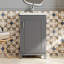 Petit meuble-lavabo avec lavabo en céramique Reylin-917456695