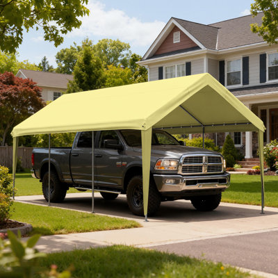 10' X 20' Carport Replacement Top Canopy Cover, Waterproof And UV Protected Garage Car Port Cover With Ball Bungee Cords