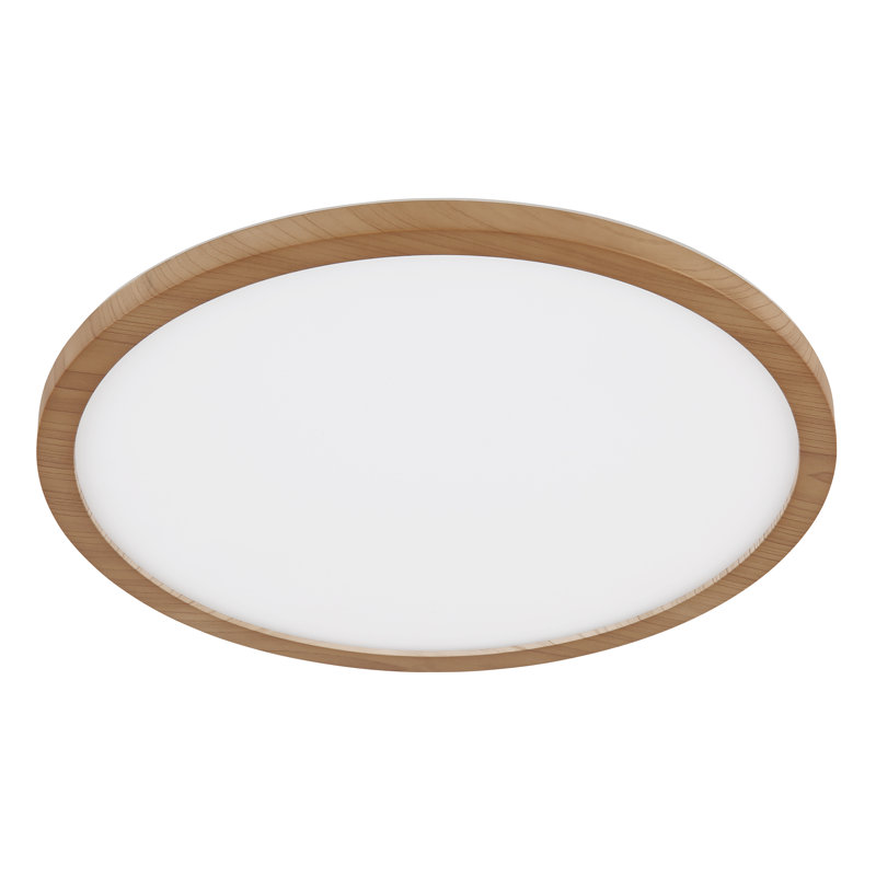 Plastic LED Flush Mount, Walnut