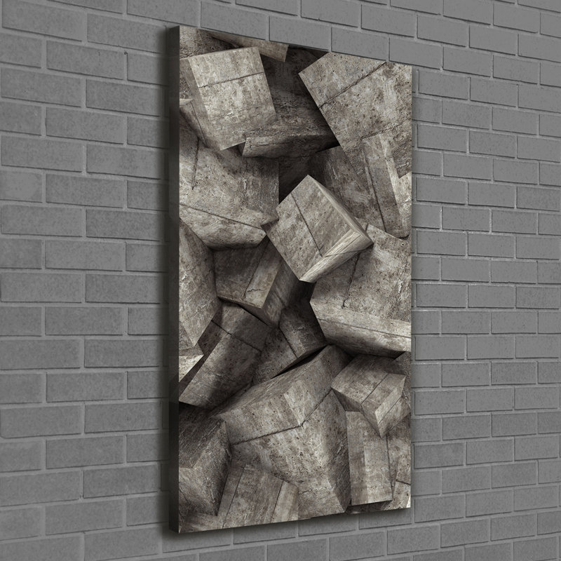 Concrete Cubes - Wrapped Canvas Print