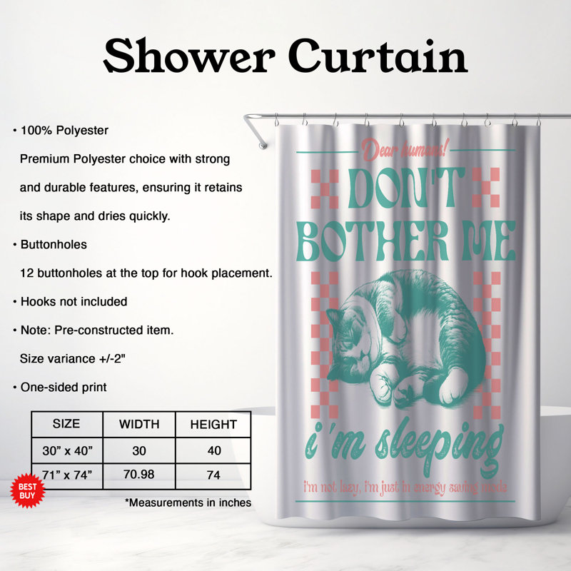 Pequena Shower Curtain, H 74 po x l 71 po