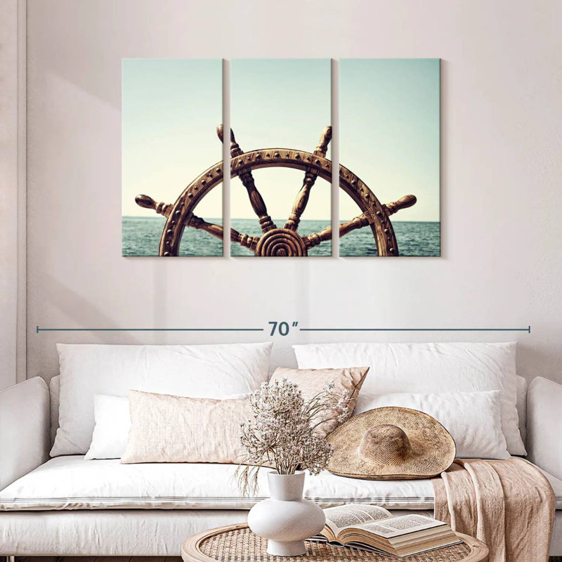 Pirate Ship Steering Wheel, 28" H x 45" W