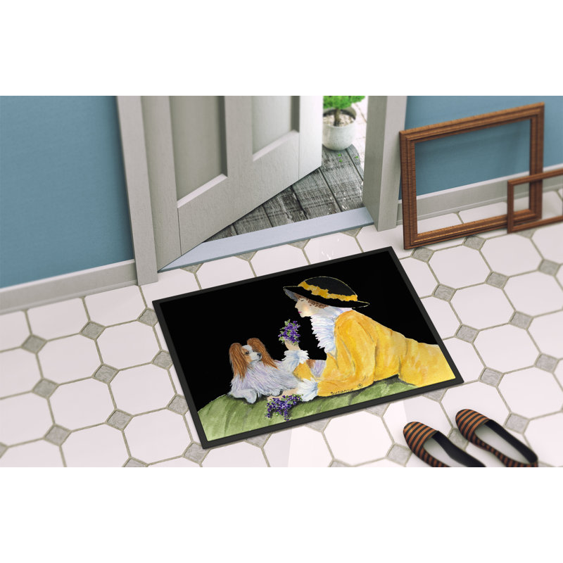 Tapis de porte d’intérieur anti-dérapant papillon, Rectangle 2 pi x 3 pi