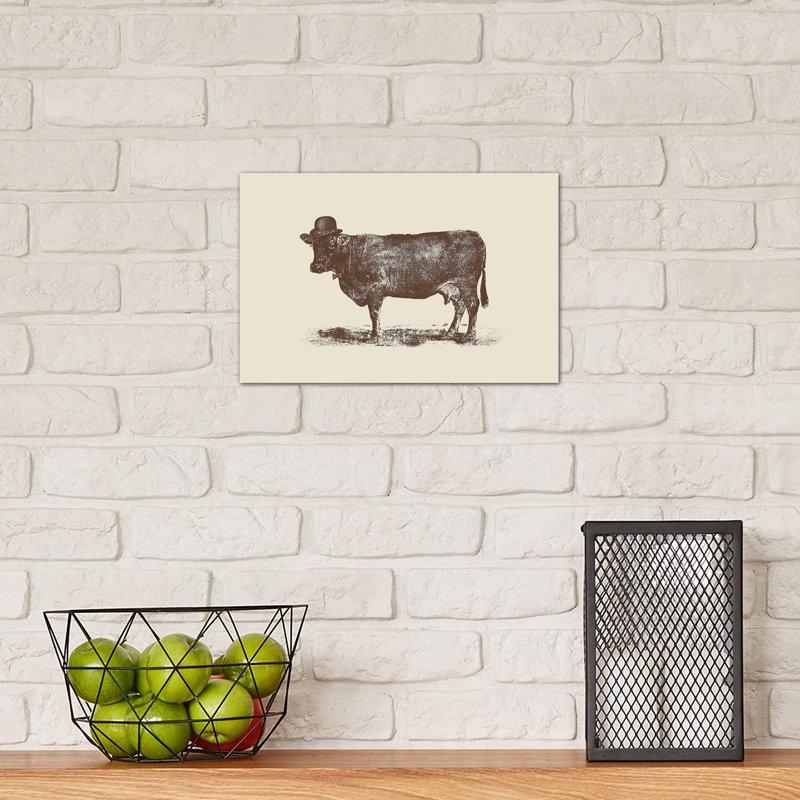 Cow Cow Nut by Florent Bodart - Wrapped Canvas Print, 20.32cm H x 30.48cm W x 1.91cm D