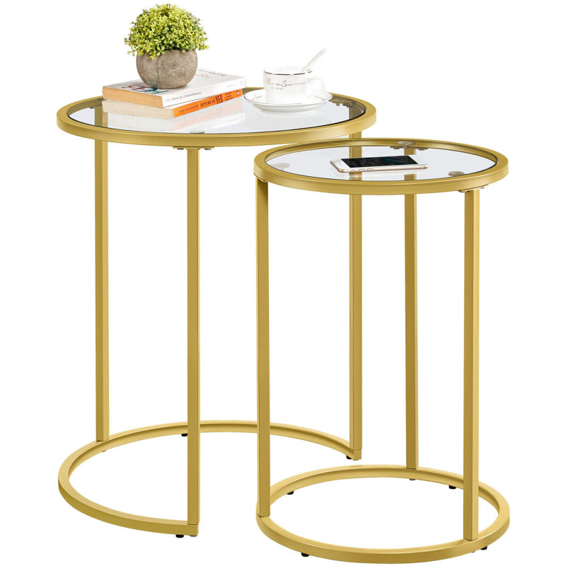 Akshara Frame Nesting Tables, Gold