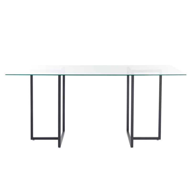 Table de salle à manger Wadley, Noir, L 66 po x l 36 po