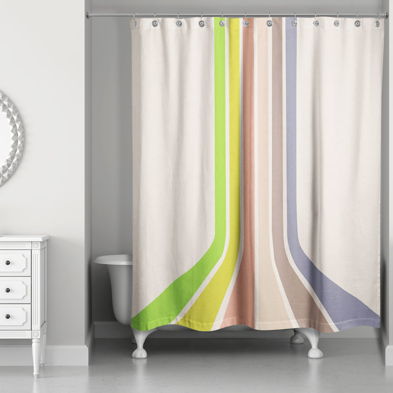 Rideau de douche simple Perine, Vert