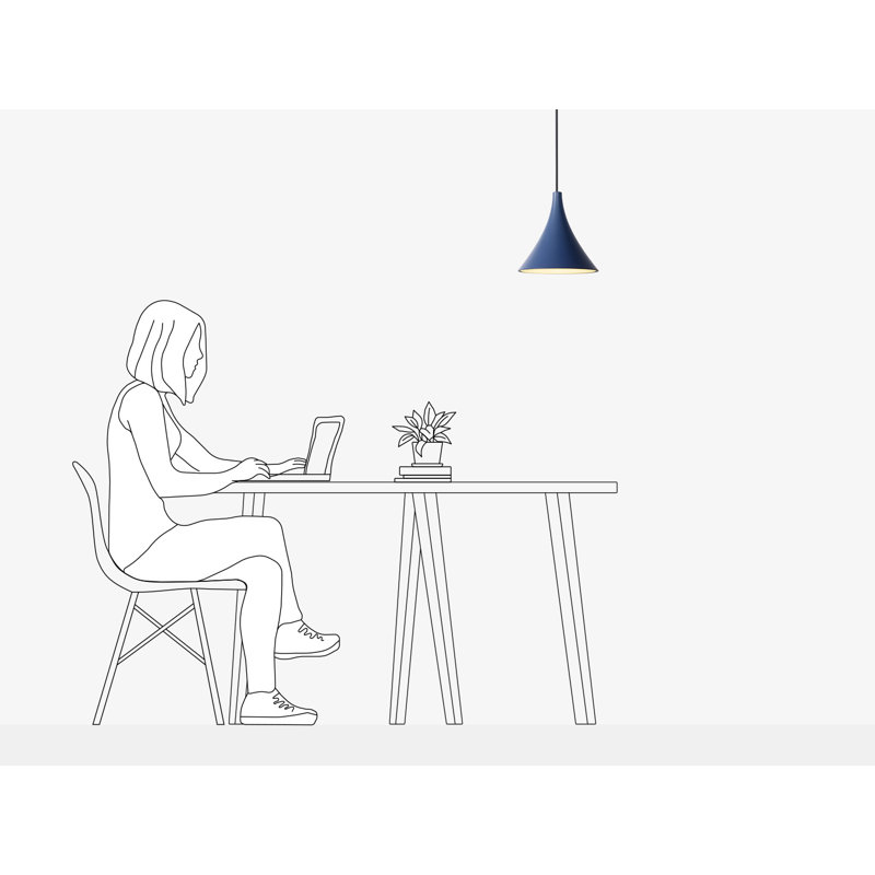 Gota Pendant Light, Midnight, Black, 14" H x 9.84" W x 9.84" D