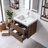 24" Floating Wall‑Mount Bathroom Vanity, Wood Melamine Cabinet with Resin & Calcium Carbonate Integrated Sink-1165978365