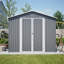 8 x 12 FT Large Metal Storage Shed with Aluminium Frame and Lockable Doors for Backyard, Garden, Patio and Lawn