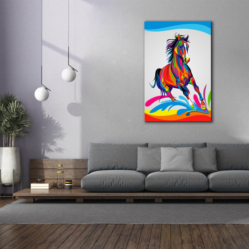 «Horse» par Bob Weer, H 60 po x l 40 po x P 1,5 po