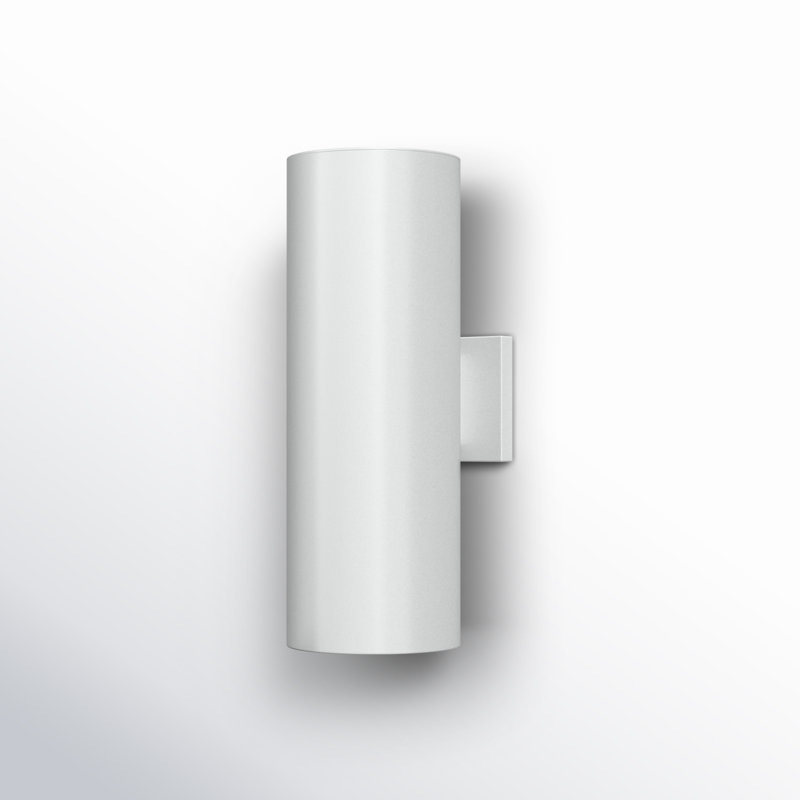 Dylan Aluminum Wall Light, 14.25" H x 5.12" W x 5.12" D, White, No