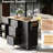 Mobile Kitchen Island With Storage - Easy Assembly, Black & Rubber Wood Quality Craftsmanship-269411875