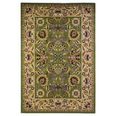 Tapis décoratif floral taupe 2 pi x 3 pi tissé à la machine