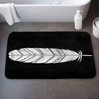 NS Bath Mat with Non-Slip Backing - Quick Dry Memory Foam Bathroom Rug - Absorbent - Modern Plush Spa-Style - Machine Washable