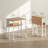 Folding Desk, Portable Computer Desk with Shelf Wheels, Natural Wood-1142982021