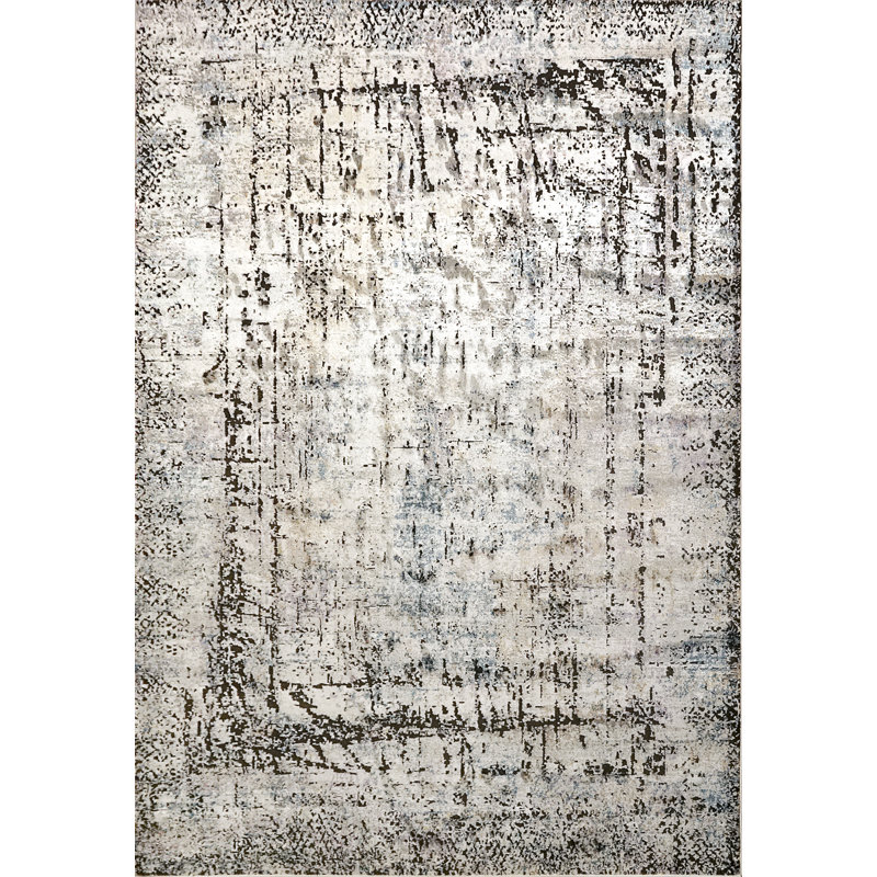Tapis beige area Mariam, Rectangulaire 5 pi 8 po x 7 pi 8 po