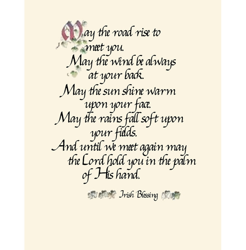 Irish Blessing, 36" H x 28" W