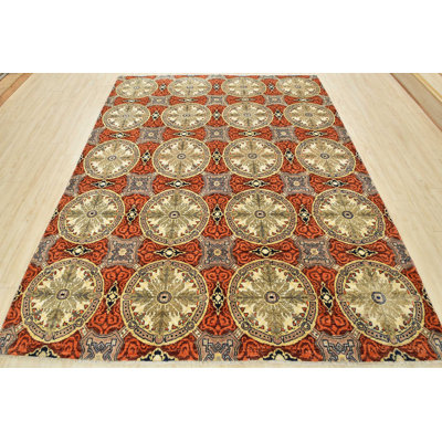 Hand Knotted Wool Geometric Indoor Rug